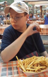 ...and here’s Riley with his fries.